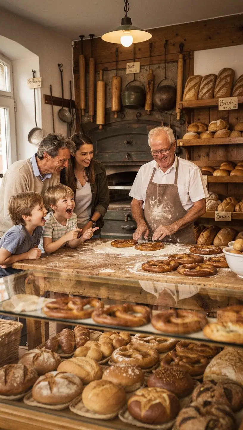 Ein lebhafter Markt mit bunten Ständen, die frische regionale Produkte anbieten.
